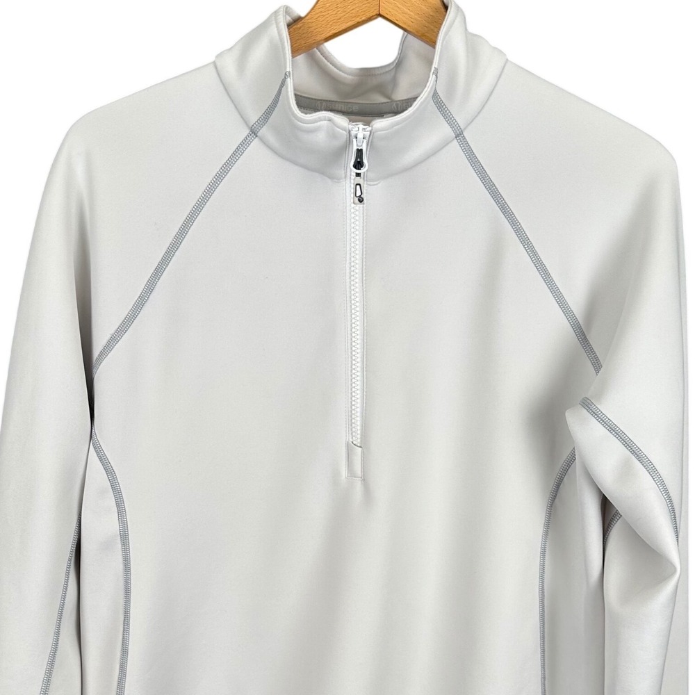 Sunice Mens Quarter Zip Pullover Golf Performance Shirt White Medium